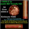 Shotgun Lincoln 1c roll, 2000-d 50 pcs bank Wrapper.