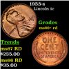 1953-s Lincoln Cent 1c Grades GEM++ RD