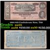Image 1 : 1864 $10 Confederate Note, T68 Grades Choice AU