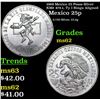 1968 Mexico 25 Pesos Silver KM# 479.1, Ty I Rings Aligned Grades Select Unc