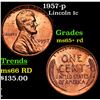 Image 1 : 1957-p Lincoln Cent 1c Grades Gem+ Unc RD