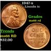 Image 1 : 1947-s Lincoln Cent 1c Grades GEM+ Unc RD