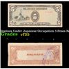 Image 1 : 1943 Philippines Under Japanese Occupation 5 Pesos Note P: 110A Grades vf+