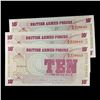 Image 2 : Set of 3 consecutive 1972 Great Britain Military Payment 10 New Pence Note P# M45A Grades CU