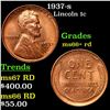 1937-s Lincoln Cent 1c Grades GEM++ RD