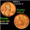 Image 1 : 1954-s Lincoln Cent 1c Grades GEM++ Unc RD