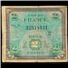 Image 3 : 1944 France 2 Franc Allied Liberation Note P# 114B Grades vf+