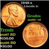 1948-s Lincoln Cent 1c Grades GEM++ RD