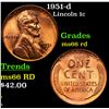 Image 1 : 1951-d Lincoln Cent 1c Grades GEM+ Unc RD