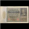 Image 2 : 1922 Germany "Vampire" 10,000 Marks Post-WWI Hyperinflation Banknote P# 70 Grades vf++