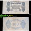 Image 1 : 1922 Third Issue Germany (Weimar) 100 Marks Post-WWI Hyperinflation Banknote P# 75 Grades vf++
