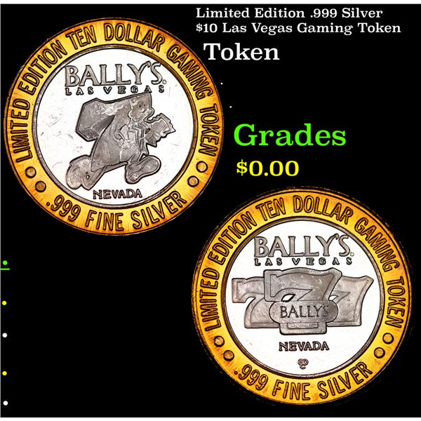 Limited Edition .999 Silver $10 Las Vegas Gaming Token