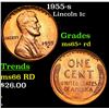 1955-s Lincoln Cent 1c Grades Gem+ Unc RD