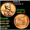 1956-d Lincoln Cent 1c Grades GEM++ RD