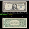 1957 $1 Blue Seal Silver Certificate Fr-1619 Grades vf+