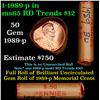 Shotgun Lincoln 1c roll, 1989-p 50 pcs Bank Wrapper.