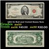 1963 $2 Red seal United States Note Grades Select AU