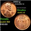 1953-p Lincoln Cent 1c Grades GEM Unc RD