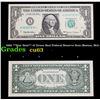 1999 **Star Note** $1 Green Seal Federal Reserve Note (Boston, MA) Grades Select CU