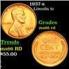 1937-s Lincoln Cent 1c Grades GEM+ Unc RD