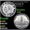 1939 Canada $1 Silver KM# 38 Grades xf+
