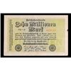 Image 2 : 1923 Weimar Germany 10 Millionen Mark Note P# 106D Grades vf++