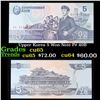 Upper Korea 5 Won Note P# 40B Grades Gem CU