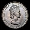 Image 2 : 1964 Bermuda 1 Crown Silver Coin KM# 14 Grades GEM Unc