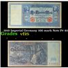 1910 Imperial Germany 100 mark Note P# 42 Grades vf+