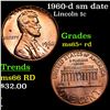 Image 1 : 1960-d sm date Lincoln Cent 1c Grades Gem+ Unc RD