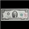 Image 2 : 1976 $2 Federal Reserve Note 1st Day of Issue, with Stamp Grades Gem CU