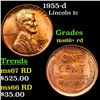 1955-d Lincoln Cent 1c Grades GEM++ RD