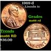 1969-d Lincoln Cent 1c Grades GEM+ Unc RD