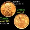 1952-s Lincoln Cent 1c Grades GEM++ Unc RD