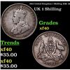 1912 United Kingdom 1 Shilling KM: 26 Grades xf