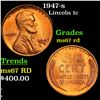 1947-s Lincoln Cent 1c Grades GEM++ Unc RD