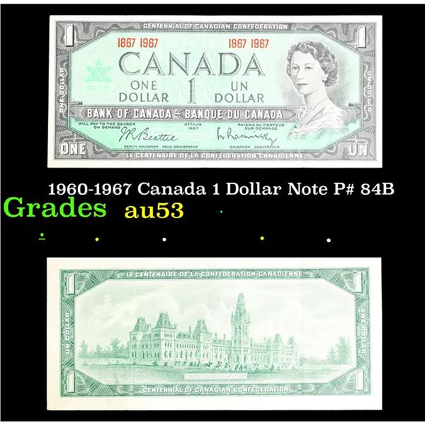1960-1967 Canada 1 Dollar Note P# 84B Grades Select AU