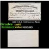 Image 1 : 1861 C.S.A. $20 Intrest Note Grades Select CU