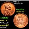 1952-s Lincoln Cent 1c Grades GEM++ RD