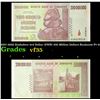 2007-2008 Zimbabwe 3rd Dollar (ZWR) 200 Million Dollars Banknote P# 81 Grades vf++