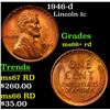 Image 1 : 1946-d Lincoln Cent 1c Grades GEM++ RD
