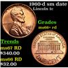 1960-d sm date Lincoln Cent 1c Grades GEM++ RD