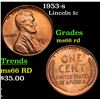 1953-s Lincoln Cent 1c Grades GEM+ Unc RD