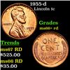 1955-d Lincoln Cent 1c Grades GEM++ RD