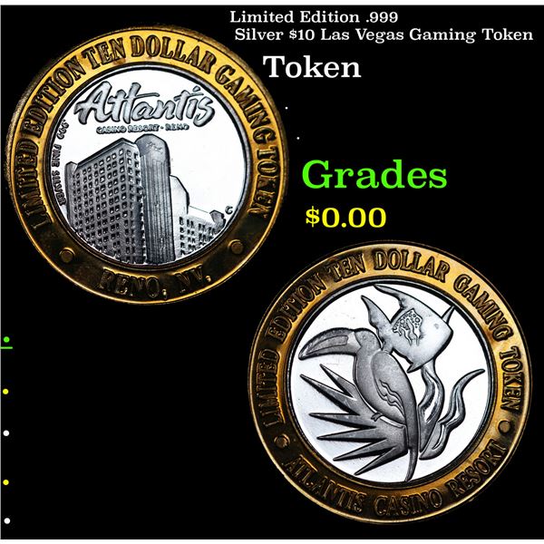 Limited Edition .999 Silver $10 Las Vegas Gaming Token