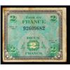 1944 France 2 Franc Allied Liberation Note P# 114A Grades vf+