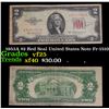 1953A $2 Red Seal United States Note Fr-1510 Grades vf+
