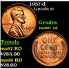 1957-d Lincoln Cent 1c Grades GEM++ RD