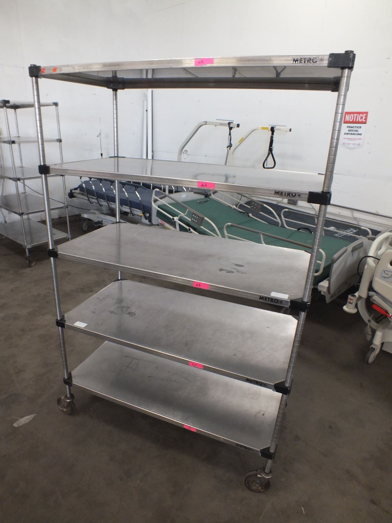 Metos Storage Rack Stainless Steel Metro Rack on Wheels