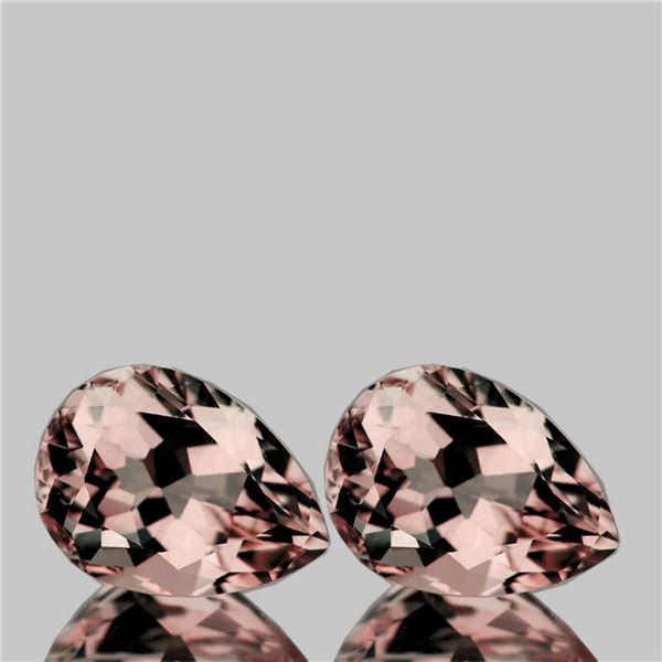 Natural Peach Pink Morganite Pair [Flawless-VVS]